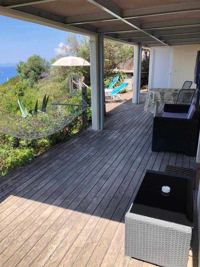 Ferienwohnung Les Oreades, Studio Le Marin Avec Vue Mer Imprenable Île du Levant Exterior foto